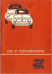 MANUALE LIBRETTO USO e MANUTENZIONE FIAT 500 e 500L del 1972 PDF in ITALIANO - Foto 1 di 1