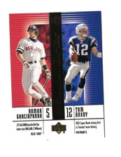 2002-03 Upper Deck UD Superstars BenchMarks Nomar Garciaparra Tom Brady #B6