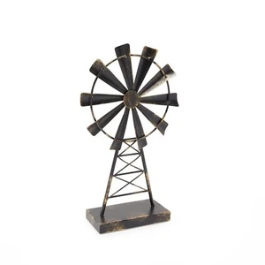 Molino de viento de metal Farmlyn Creek para decoración de granjas, decoraciones rústicas para el hogar (8 x - Imagen 1 de 4
