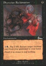 [1x] Phyrexian Reclamation - Heavy Play, SIGNED by artist - Urza's Legacy MTG Ma