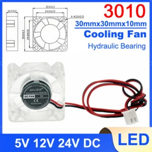 3010 30mm Cooling Fan DC 5V 12V 24V 2Pin Silent Light Mini Cooler For Desktop PC - Picture 1 of 11
