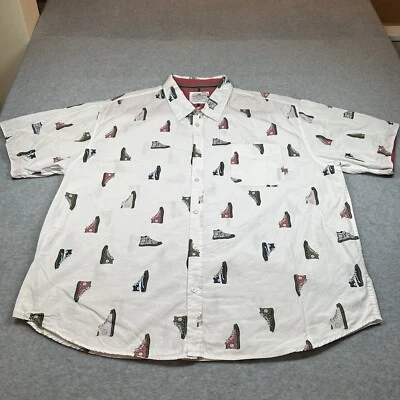 Ditch Plains Ricky Singh Shirt Men's 3XL Shoes Sneakers Short Sleeve White - Image 1 of 4