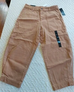 Banana Republic Baggy Pants Capri Womens Beige/Tan Size 6 Petite NWT - Picture 1 of 13