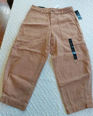 Pantalones holgados Banana Republic capri para mujer beige/bronceado talla 6 pequeños nuevos con etiquetas Foto 1 de 4
