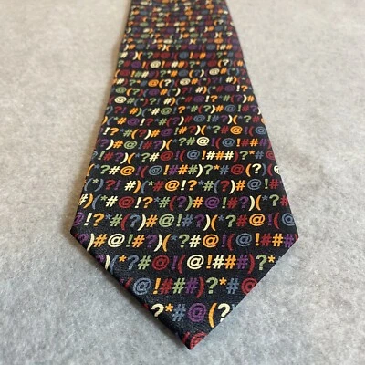 Corbata Ralph Marlin Cuello Negro Azul Puntuación Ancha Clásica Novedad De Colección Años 90 Foto 1 de 4