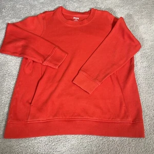 Duluth Trading Sweater Mens XL Red Crewneck Heavyweight Pockets Workout Casual - Picture 1 of 9