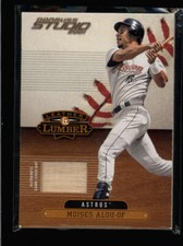 MOISES ALOU 2001 DONRUSS STUDIO LEATHER & LUMBER GAME USED BAT AK9882