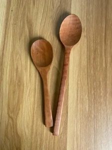 Pair of Wooden Spoons - Functional and Ideal - Perfect for Cooking and Serving - Picture 1 of 5