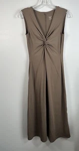 Patagonia Seabrook Bandha Midikleid Small braun Twist V-Ausschnitt ärmellos Stretch - Bild 1 von 12