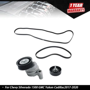 For Chevy Silverado 1500 GMC Cadillac Yukon Serpentine Belt Tensioner Pulley Kit - Picture 1 of 13