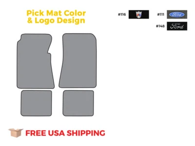 FITS 1955-1956 Ford Victoria Floor Mat 4pc Loop - Image 1 of 4