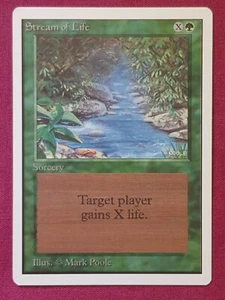 Magic The Gathering UNLIMITED STREAM OF LIFE green card MTG - Picture 1 of 2