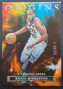 2022-23 Panini Origins Khris Middleton No.90 Orange  22/75 Jersey Number! Bucks!