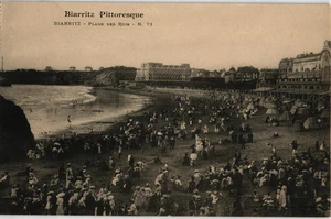 Francia Antigua Postal Playa Biarritz (1739) - Imagen 1 de 2