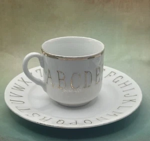 GERMANY ABC's SET of 2 CHILD'S  Cup And Plate - Picture 1 of 11
