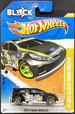 HOT WHEELS * 2011 * NEW MODELS * KEN BLOCK * FORD FIESTA * HOONIGAN * BLACK - Image 1 of 4