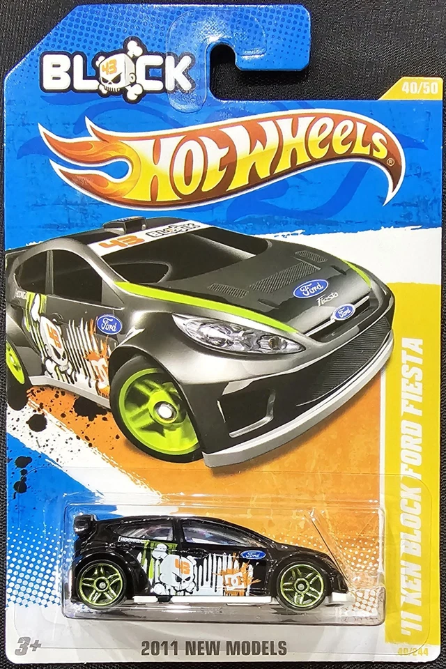 HOT WHEELS * 2011 * NEW MODELS * KEN BLOCK * FORD FIESTA * HOONIGAN * BLACK - Image 1 of 4