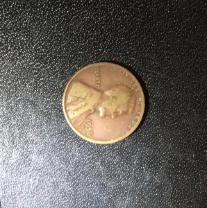 1956-1¢ (One Cent) Lincoln Wheat Penny,Denver Mint,Toned,reverse error,BN scarce - Picture 1 of 4
