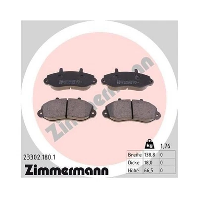 Kit De Plaquettes De Frein Frein À Disque Zimmermann 23302.180.1 pour Opel - Photo 1/2
