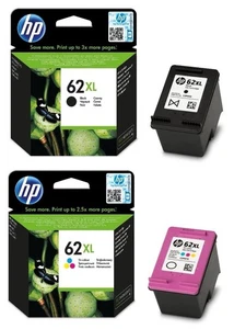 2 Original Original HP 62XL Schwarz und Tri-Color Multipack Tintenpatronen - Bild 1 von 1