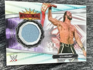 Tappetino Topps WWE Wrestlemania Seth Rollins evento 2021 usato reliquia - Foto 1 di 2
