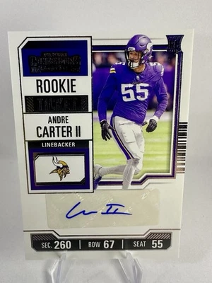 2023 Panini Contenders - Rookie Ticket Andre Carter II #170 (AU, RC) - Image 1 of 2