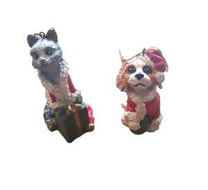 Kurt Adler Cocker Spaniel Cane, Gatto Ceramica Decorazione Natalizia 3 -3,5 Alto Babbo Natale - Foto 1 di 6