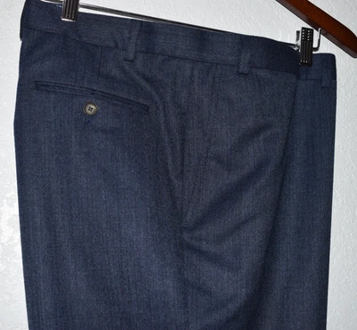 Hart Schaffner Marx Pants 100% Wool Navy Blue Dress Pants Mens Size 40X25.5 - Image 1 of 4
