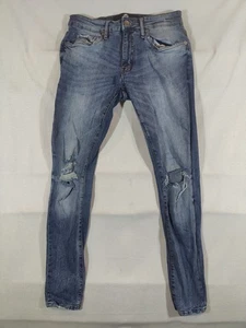 Jordan Craig Jeans Men's 30x32 Ross Tapered Leg Distressed Low Rise Denim Blue - Picture 1 of 11