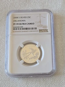 2008S Silver Quarter Oklahoma  NGC PF70 ULTRA CAMEO - Picture 1 of 6