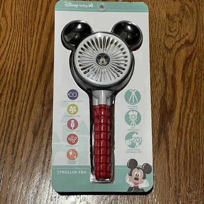 Nuevo Ventilador Cochecito de Bebé Disney Mickey Mouse Recargable Alimentado por Batería Cable USB Foto 1 de 4