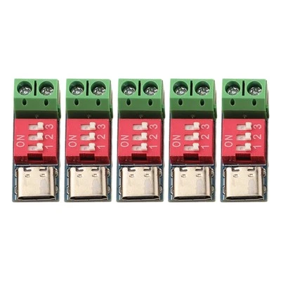 Set di cinque moduli USB C che supportano protocolli di ricarica rapida e erogaz - Imagen 1 de 4