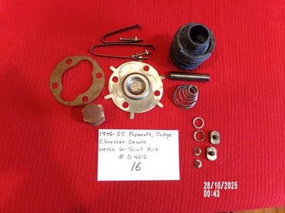 1946-55 PLYMOUTH, DODGE, CHRYSLER, DESOTO, WESCO U-JOINT KIT #D4212 Foto 1 de 2