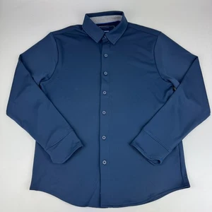 Camisa Twillory Para Hombres Talla M Athleisure Abotonada Manga Larga Azul - Imagen 1 de 6
