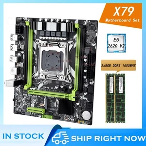 X79 Motherboard Combo Set X79 F1 LGA2011 with E5 2620 V2 16GB DDR3 RAM NVME M.2 - Picture 1 of 9