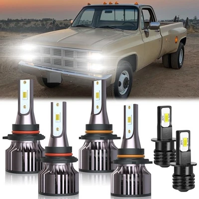 Kit combinado de luces antiniebla LED de haz alto y bajo para GMC C3500 HD 1991-2002 Foto 1 de 4