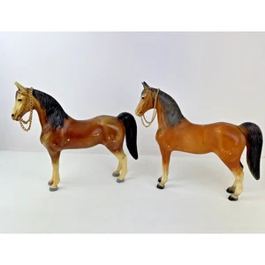 Lot of 2 Vintage Horse Diamond P Brown, Black & White Model #664 Hong Kong - Picture 1 of 21