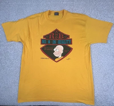 Camiseta vintage 1993 R&B Service Supply hecha en EE. UU. Fruit of the Loom XL amarilla Foto 1 de 4
