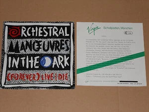 O.M.D. -(Forever) Live And Die- 7" mit Product Facts Promo-Flyer  - Bild 1 von 1