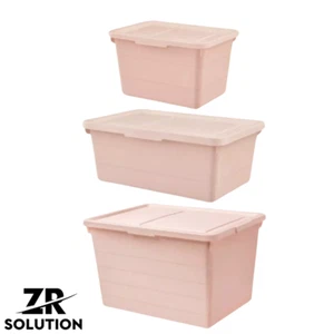Durable Plastic Stackable SOCKERBIT Storage Box with Lid Pink Home Solution - Picture 1 of 6