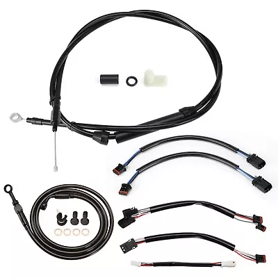 Softail Extended Cable Kit Throttle Clutch Cables for Harley 2018-Up n/ABS 14” - Image 1 of 4