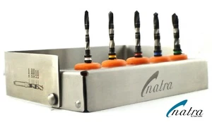 Kit de taladros recubiertos de titanio negro para implante dental riego externo NATRA - Imagen 1 de 5