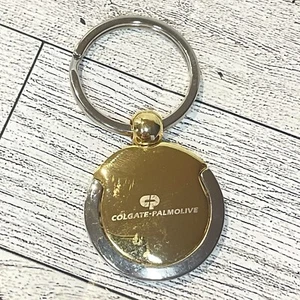 Vintage VTG Colgate-Palmolive 30 Years Keychain Silver Gold Tone Heavy - Picture 1 of 3