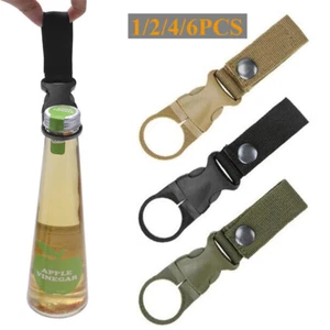 1-6 PCS Water Bottle Hanging Hook Buckle Outdoor Hiking Keychain Webbing Holder - Picture 1 of 17
