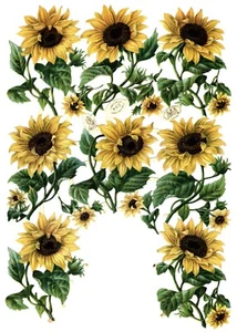 Sunflowers. Tuck paper die cut scrap, from Gigantic relief 602 - Bild 1 von 2