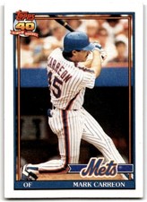 1991 Topps Baseball Card Mark Carreon New York Mets #764