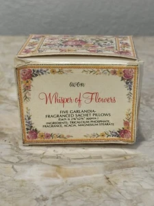 Vintage 1980 Avon Whisper of Flowers Closet Pomander, Garlandia Wax Chips - Picture 1 of 12