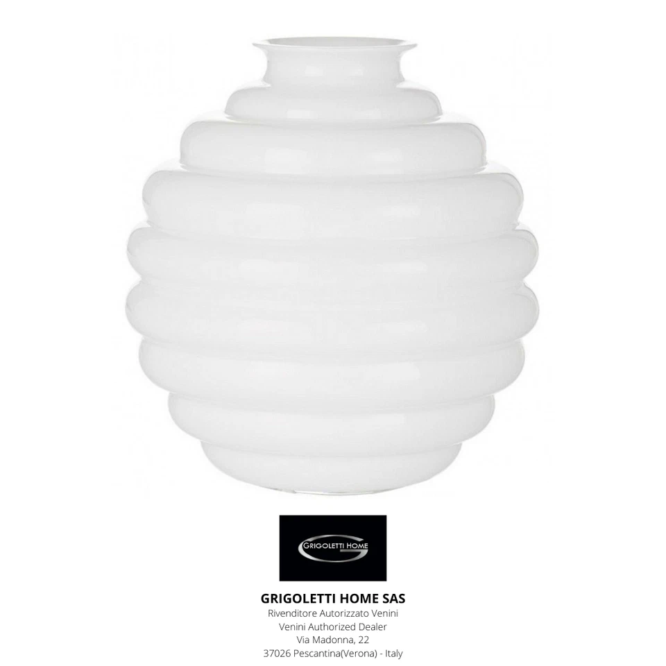 Venini - Vaso Deco Sabbiato Nero - cm 24 5 - cod 707.07 - Rivenditore