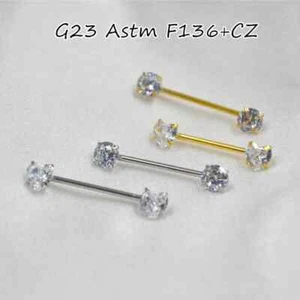 Piercing corporal barra pezón anillo lengua G23 Astm F136 20 piezas 16G ~ 1,2 mm - Imagen 1 de 8