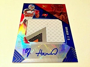O.J. Howard 2017 Panini XR RC Blue Refractor Player Worn Jersey Autograph #/49 - Bild 1 von 2
